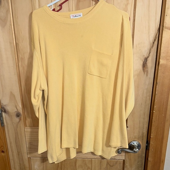 TalbotsYellow Knit Crew Neck Sweater - Picture 1 of 5
